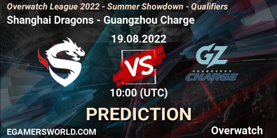 Prognose für das Spiel Shanghai Dragons VS Guangzhou Charge. 19.08.22. Overwatch - Overwatch League 2022 - Summer Showdown - Qualifiers