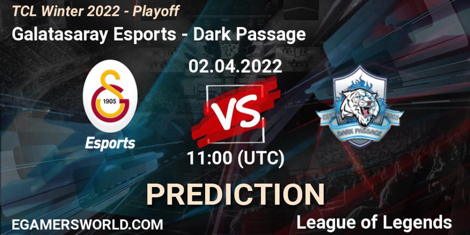 Prognose für das Spiel Galatasaray Esports VS Dark Passage. 02.04.22. LoL - TCL Winter 2022 - Playoff