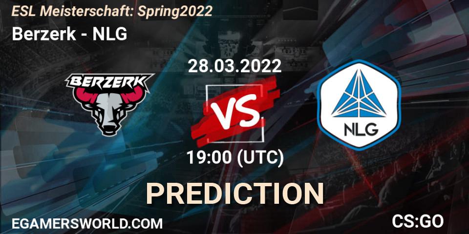Prognose für das Spiel Berzerk VS NLG. 28.03.22. CS2 (CS:GO) - ESL Meisterschaft: Spring 2022