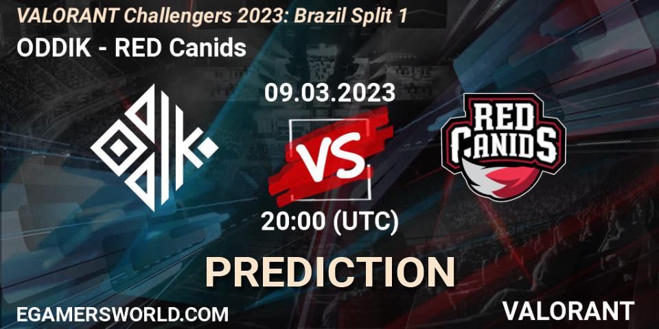 Prognose für das Spiel ODDIK VS RED Canids. 09.03.2023 at 20:15. VALORANT - VALORANT Challengers 2023: Brazil Split 1