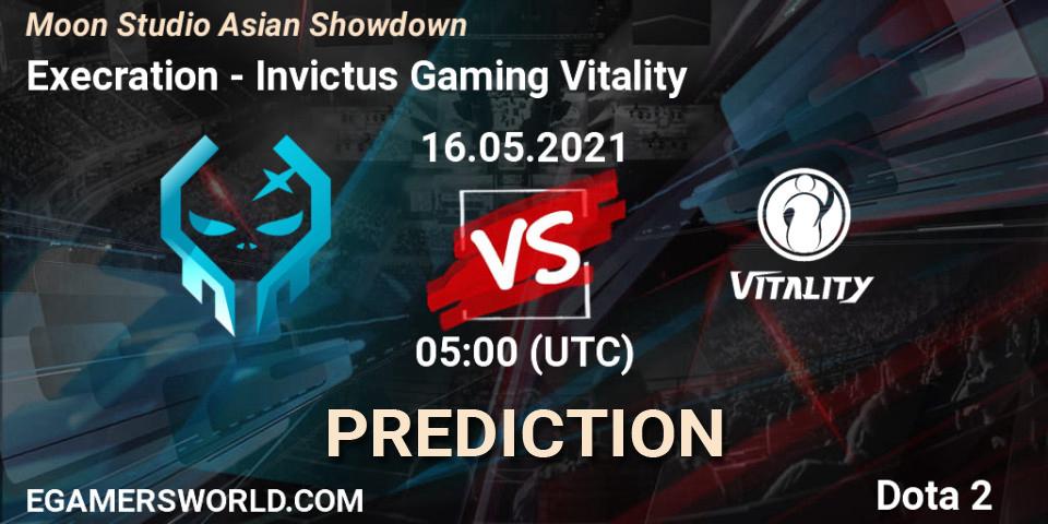 Prognose für das Spiel Execration VS Invictus Gaming Vitality. 16.05.2021 at 05:21. Dota 2 - Moon Studio Asian Showdown