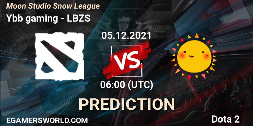 Prognose für das Spiel Ybb gaming VS LBZS. 05.12.2021 at 06:05. Dota 2 - Moon Studio Snow League
