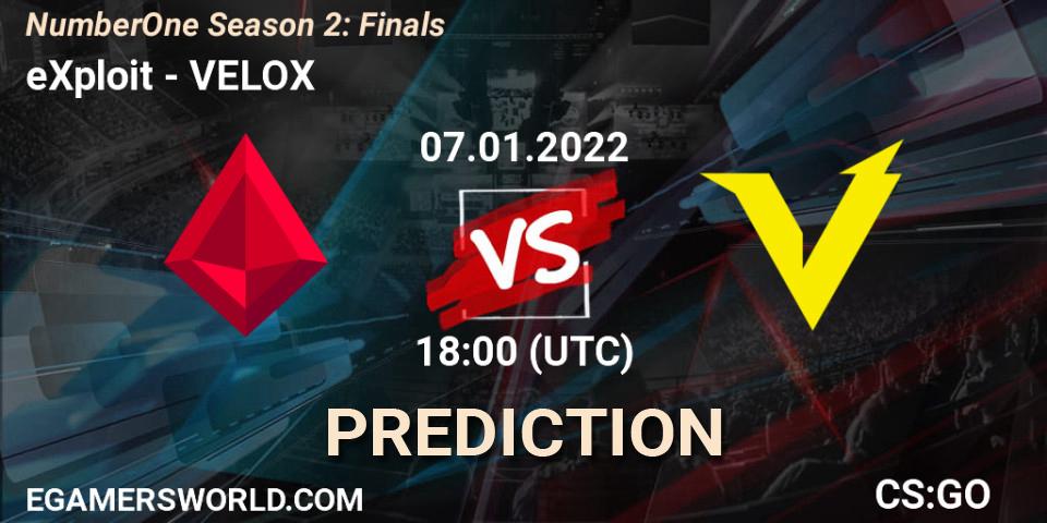 Prognose für das Spiel eXploit VS VELOX. 07.01.22. CS2 (CS:GO) - NumberOne Season 2: Finals
