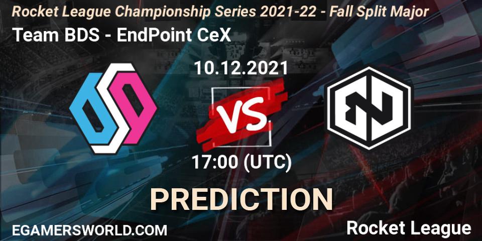 Prognose für das Spiel Team BDS VS EndPoint CeX. 10.12.2021 at 17:00. Rocket League - RLCS 2021-22 - Fall Split Major