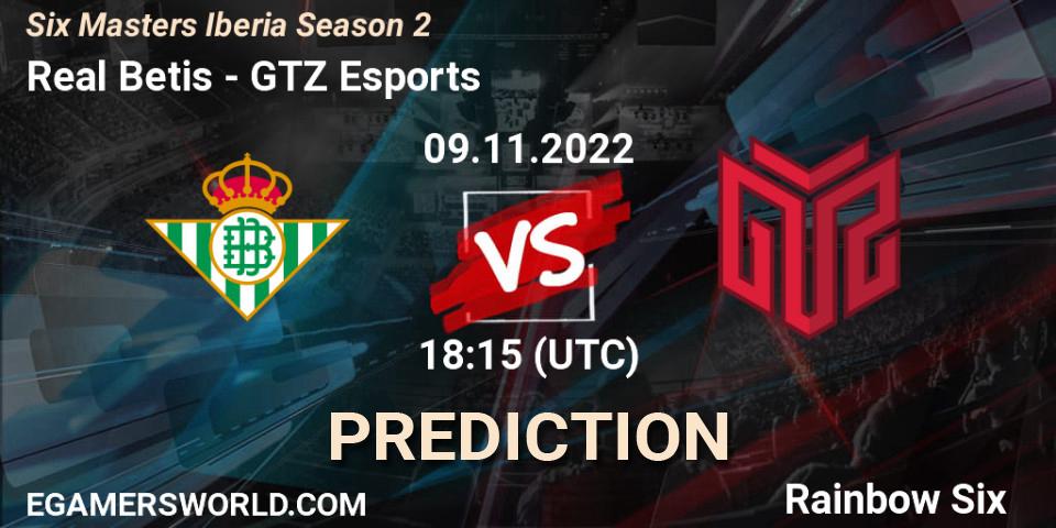 Prognose für das Spiel Real Betis VS GTZ Esports. 09.11.2022 at 18:15. Rainbow Six - Six Masters Iberia Season 2