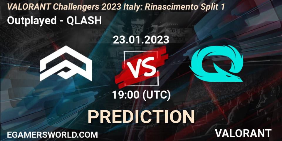 Prognose für das Spiel Outplayed VS QLASH. 23.01.23. VALORANT - VALORANT Challengers 2023 Italy: Rinascimento Split 1