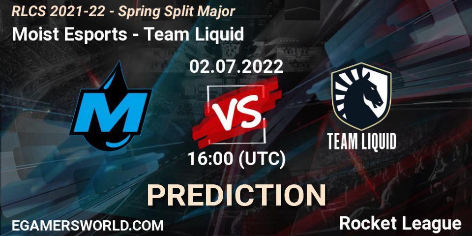 Prognose für das Spiel Moist Esports VS Team Liquid. 02.07.22. Rocket League - RLCS 2021-22 - Spring Split Major
