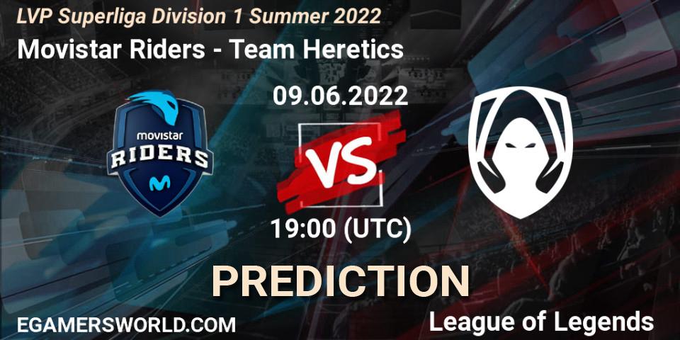 Prognose für das Spiel Movistar Riders VS Team Heretics. 09.06.22. LoL - LVP Superliga Division 1 Summer 2022