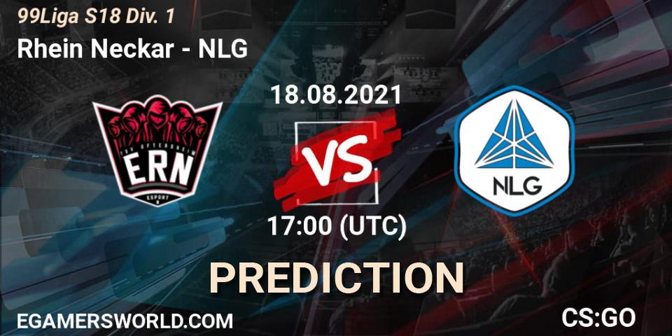 Prognose für das Spiel Rhein Neckar VS NLG. 18.08.2021 at 17:00. Counter-Strike (CS2) - 99Liga S18 Div. 1