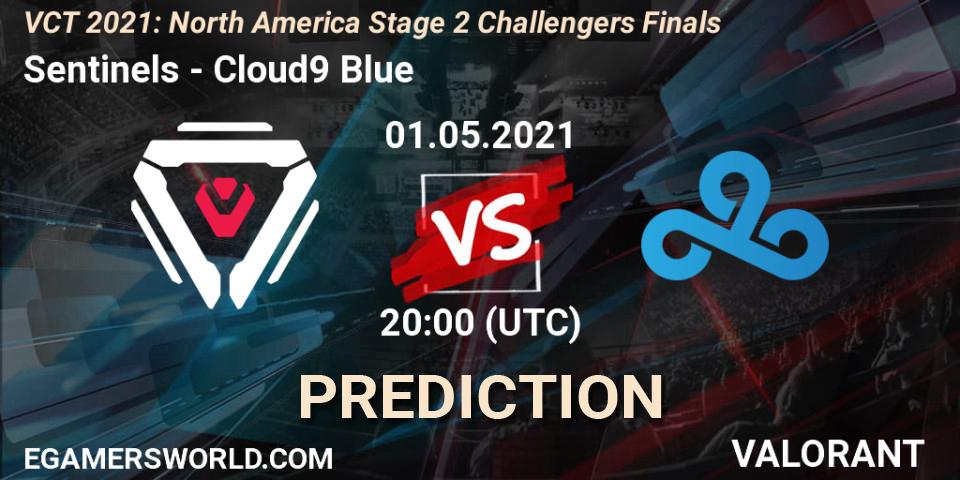 Prognose für das Spiel Sentinels VS Cloud9 Blue. 01.05.2021 at 20:00. VALORANT - VCT 2021: North America Stage 2 Challengers Finals