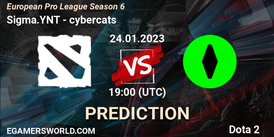Prognose für das Spiel Sigma.YNT VS cybercats. 24.01.2023 at 18:57. Dota 2 - European Pro League Season 6