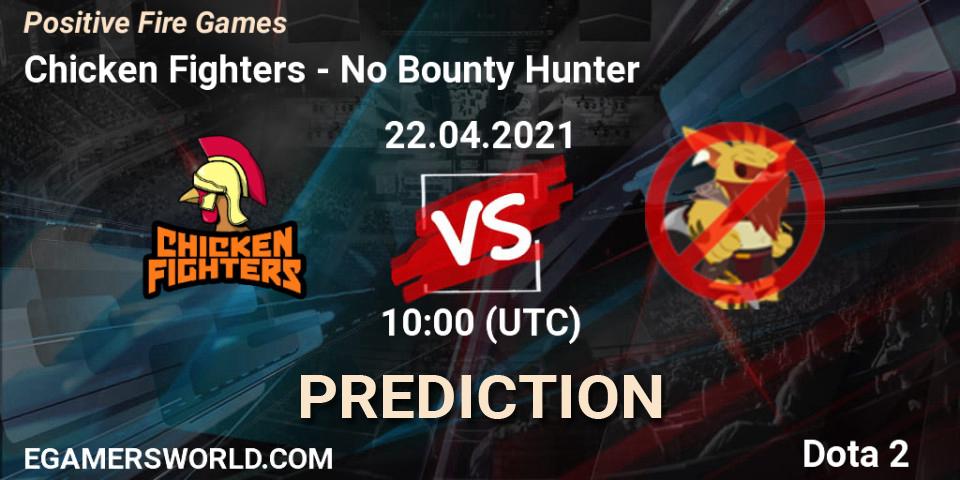 Prognose für das Spiel Chicken Fighters VS No Bounty Hunter. 22.04.21. Dota 2 - Positive Fire Games