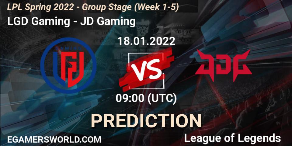 Prognose für das Spiel LGD Gaming VS JD Gaming. 18.01.22. LoL - LPL Spring 2022 - Group Stage (Week 1-5)