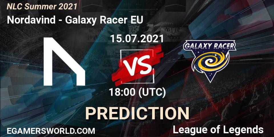 Prognose für das Spiel Nordavind VS Galaxy Racer EU. 15.07.21. LoL - NLC Summer 2021