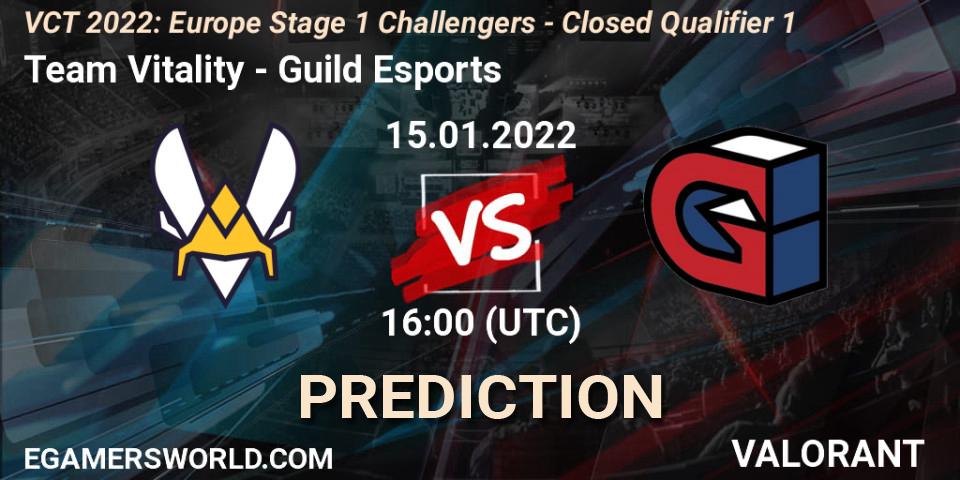 Prognose für das Spiel Team Vitality VS Guild Esports. 15.01.22. VALORANT - VCT 2022: Europe Stage 1 Challengers - Closed Qualifier 1