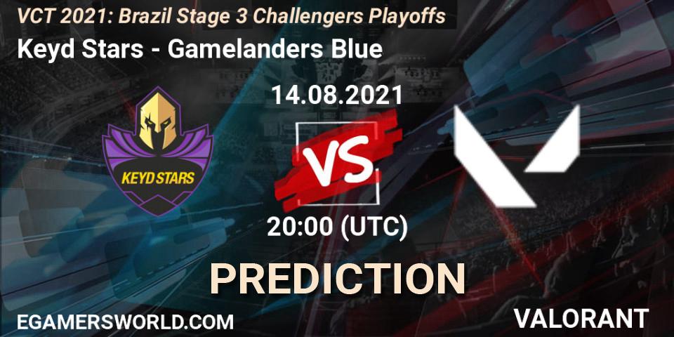 Prognose für das Spiel Keyd Stars VS Gamelanders Blue. 14.08.2021 at 20:00. VALORANT - VCT 2021: Brazil Stage 3 Challengers Playoffs