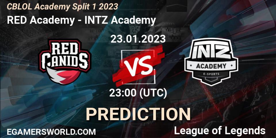 Prognose für das Spiel RED Academy VS INTZ Academy. 23.01.23. LoL - CBLOL Academy Split 1 2023