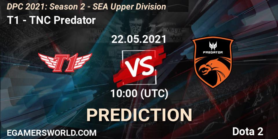 Prognose für das Spiel T1 VS TNC Predator. 22.05.2021 at 09:37. Dota 2 - DPC 2021: Season 2 - SEA Upper Division