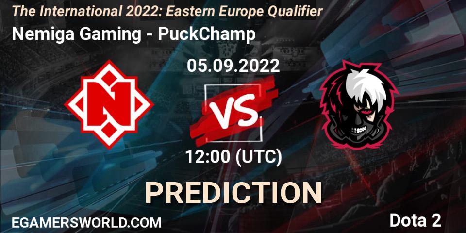 Prognose für das Spiel Nemiga Gaming VS PuckChamp. 05.09.2022 at 11:31. Dota 2 - The International 2022: Eastern Europe Qualifier