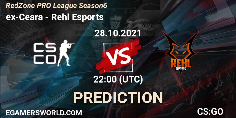 Prognose für das Spiel ex-Ceara VS Rehl Esports. 02.11.2021 at 21:00. Counter-Strike (CS2) - RedZone PRO League Season 6