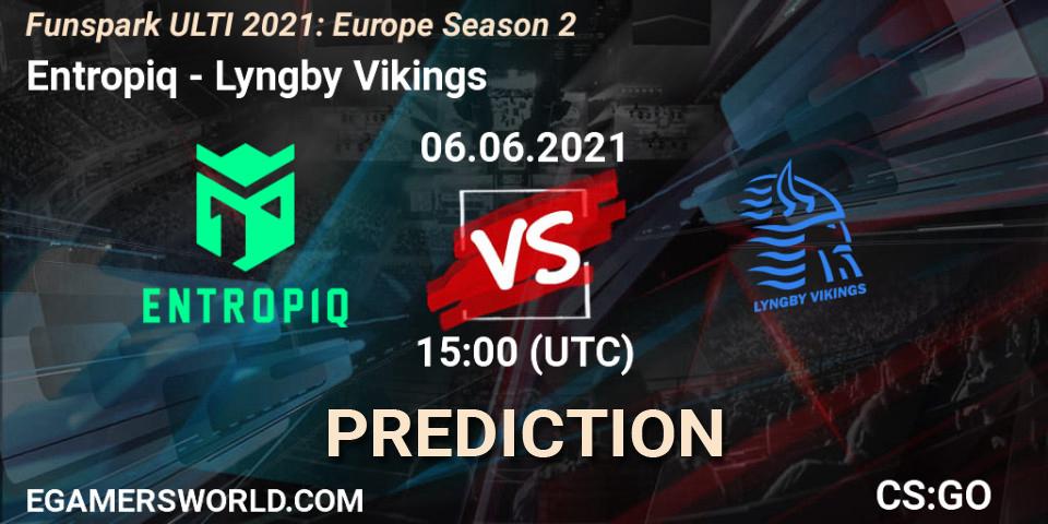 Prognose für das Spiel Entropiq VS Lyngby Vikings. 06.06.2021 at 15:00. Counter-Strike (CS2) - Funspark ULTI 2021: Europe Season 2