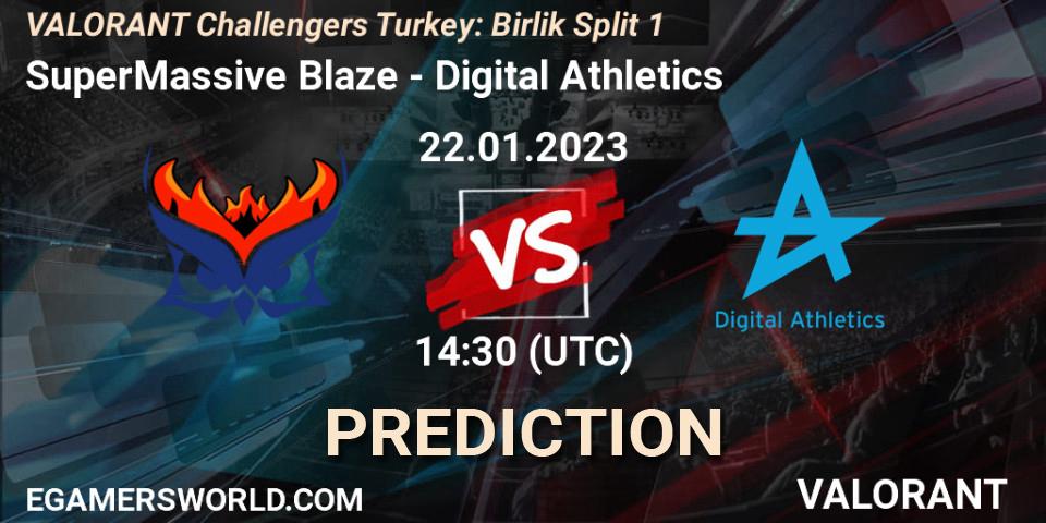 Prognose für das Spiel SuperMassive Blaze VS Digital Athletics. 22.01.23. VALORANT - VALORANT Challengers 2023 Turkey: Birlik Split 1