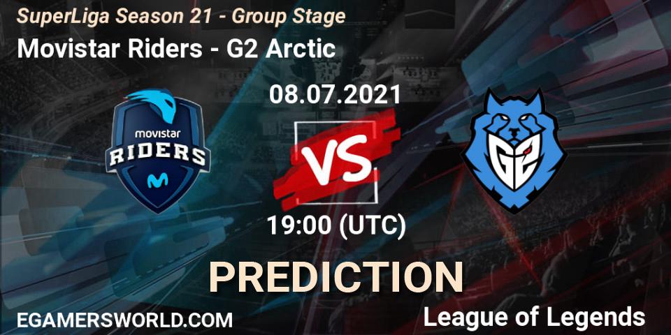 Prognose für das Spiel Movistar Riders VS G2 Arctic. 08.07.21. LoL - SuperLiga Season 21 - Group Stage 