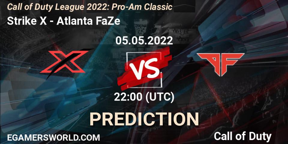 Prognose für das Spiel Strike X VS Atlanta FaZe. 05.05.22. Call of Duty - Call of Duty League 2022: Pro-Am Classic