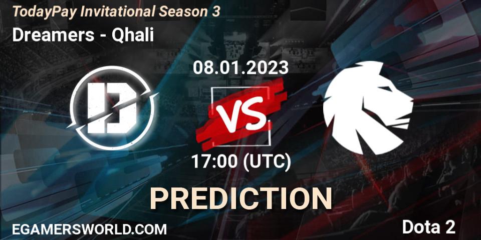 Prognose für das Spiel Dreamers VS Qhali. 08.01.23. Dota 2 - TodayPay Invitational Season 3