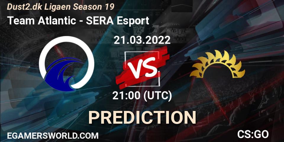 Prognose für das Spiel Team Atlantic VS SERA Esport. 21.03.2022 at 21:00. Counter-Strike (CS2) - Dust2.dk Ligaen Season 19