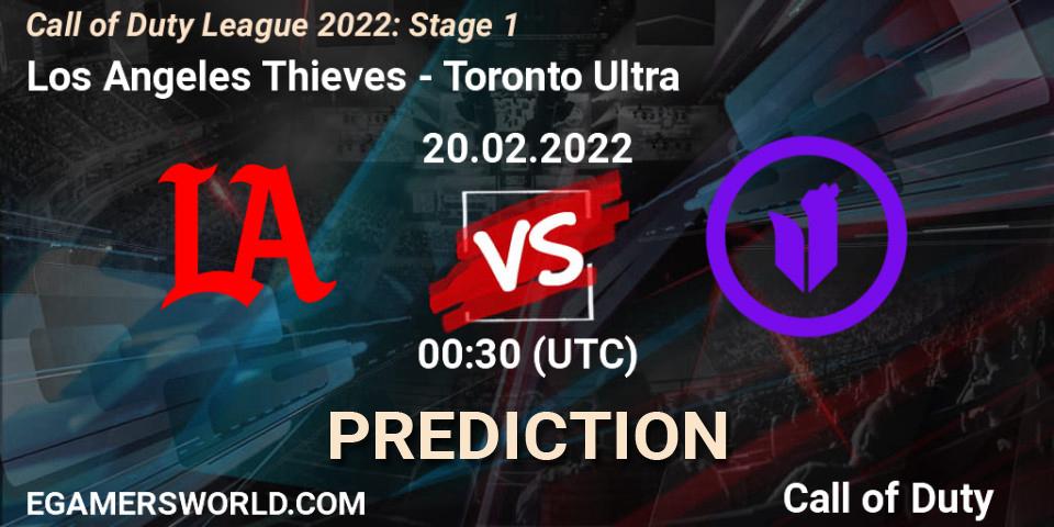 Prognose für das Spiel Los Angeles Thieves VS Toronto Ultra. 20.02.2022 at 00:30. Call of Duty - Call of Duty League 2022: Stage 1