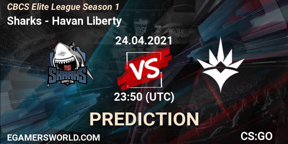 Prognose für das Spiel Sharks VS Havan Liberty. 24.04.21. CS2 (CS:GO) - CBCS Elite League Season 1
