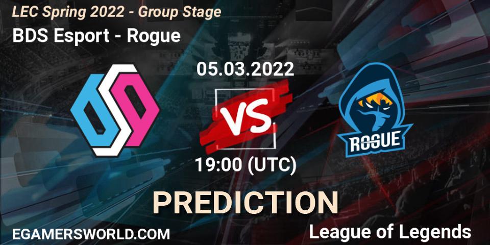 Prognose für das Spiel BDS Esport VS Rogue. 05.03.22. LoL - LEC Spring 2022 - Group Stage