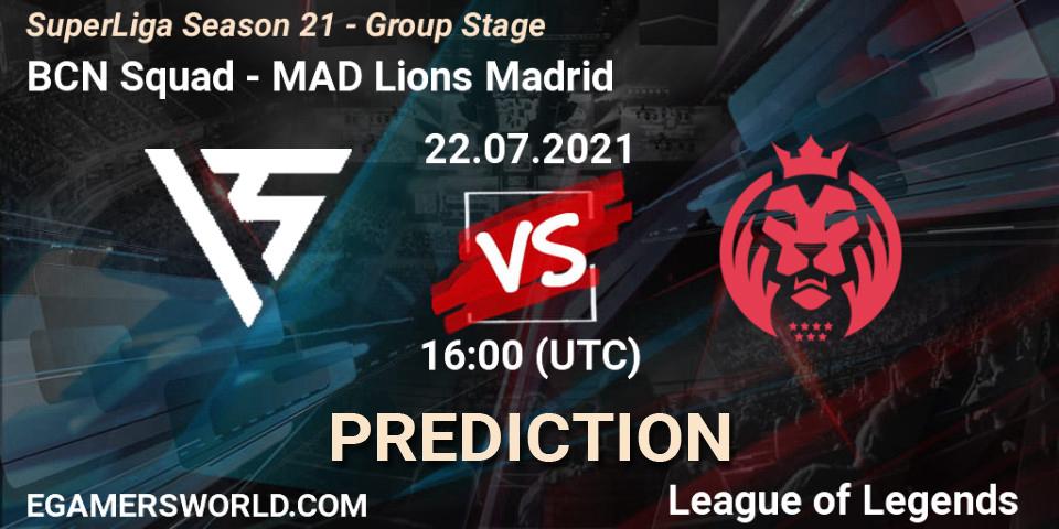 Prognose für das Spiel BCN Squad VS MAD Lions Madrid. 22.07.21. LoL - SuperLiga Season 21 - Group Stage 