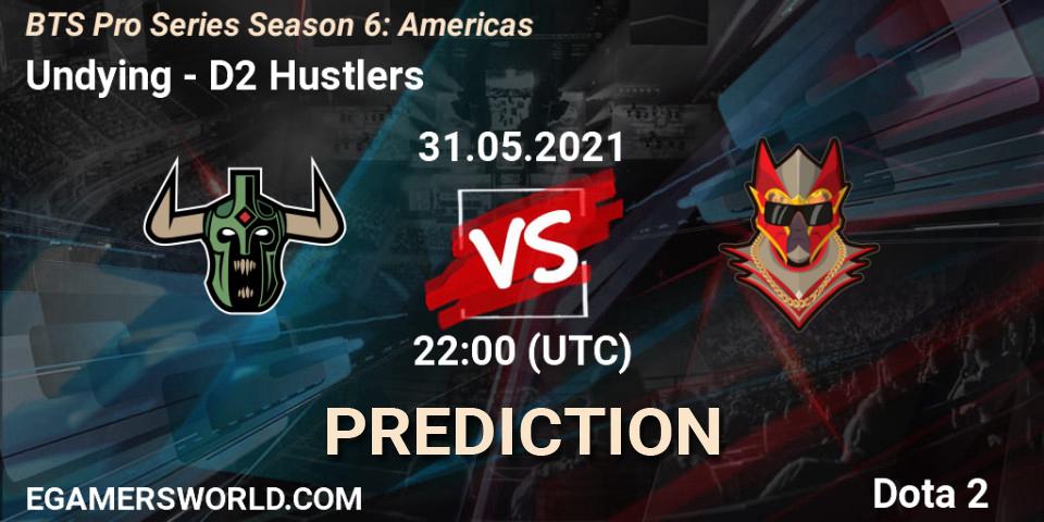 Prognose für das Spiel Undying VS D2 Hustlers. 31.05.2021 at 22:29. Dota 2 - BTS Pro Series Season 6: Americas