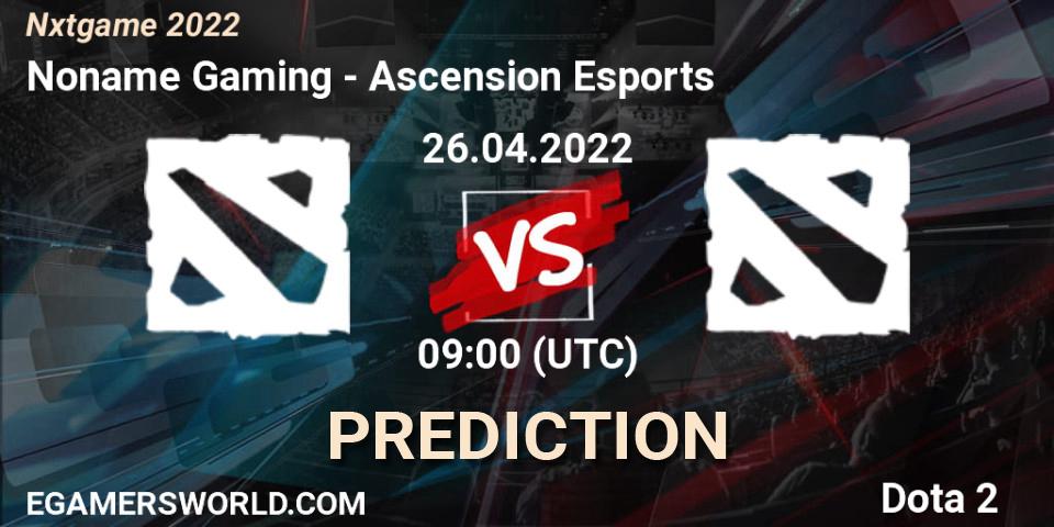 Prognose für das Spiel Noname Gaming VS Ascension Esports. 26.04.22. Dota 2 - Nxtgame 2022