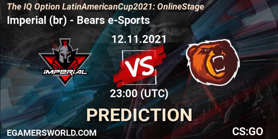 Prognose für das Spiel Imperial (br) VS Bears e-Sports. 12.11.21. CS2 (CS:GO) - The IQ Option Latin American Cup 2021: Online Stage