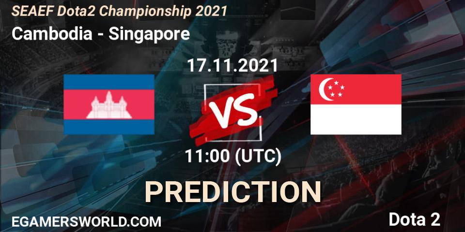 Prognose für das Spiel Team Cambodia VS Team Singapore. 17.11.2021 at 11:56. Dota 2 - SEAEF Dota2 Championship 2021
