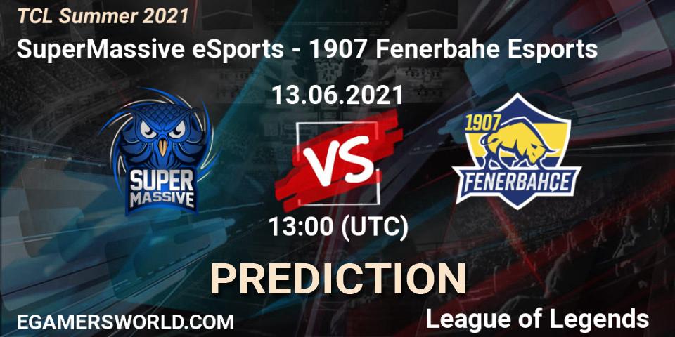 Prognose für das Spiel SuperMassive eSports VS 1907 Fenerbahçe Esports. 13.06.2021 at 13:00. LoL - TCL Summer 2021