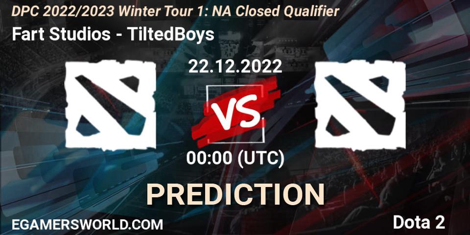 Prognose für das Spiel Fart Studios VS TiltedBoys. 22.12.22. Dota 2 - DPC 2022/2023 Winter Tour 1: NA Closed Qualifier