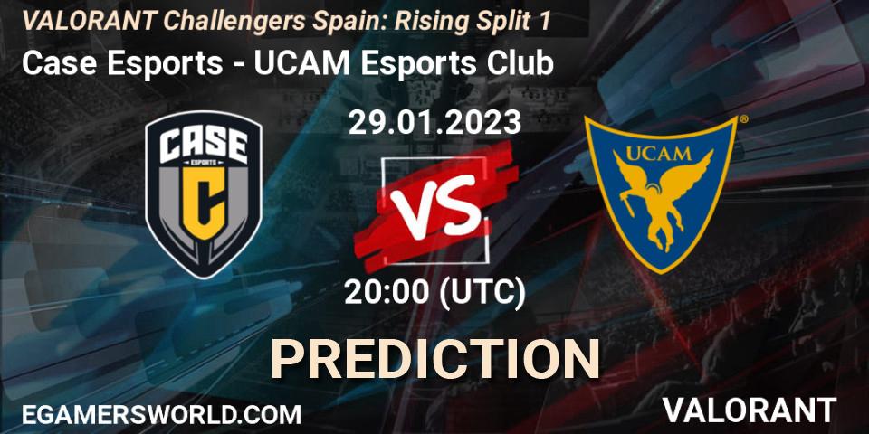 Prognose für das Spiel Case Esports VS UCAM Esports Club. 29.01.23. VALORANT - VALORANT Challengers 2023 Spain: Rising Split 1