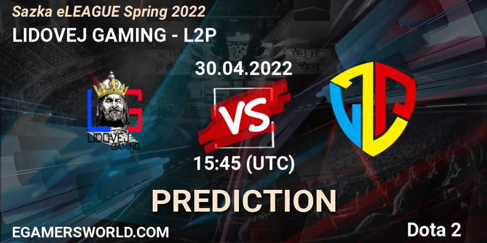 Prognose für das Spiel LIDOVEJ GAMING VS L2P. 30.04.22. Dota 2 - Sazka eLEAGUE Spring 2022