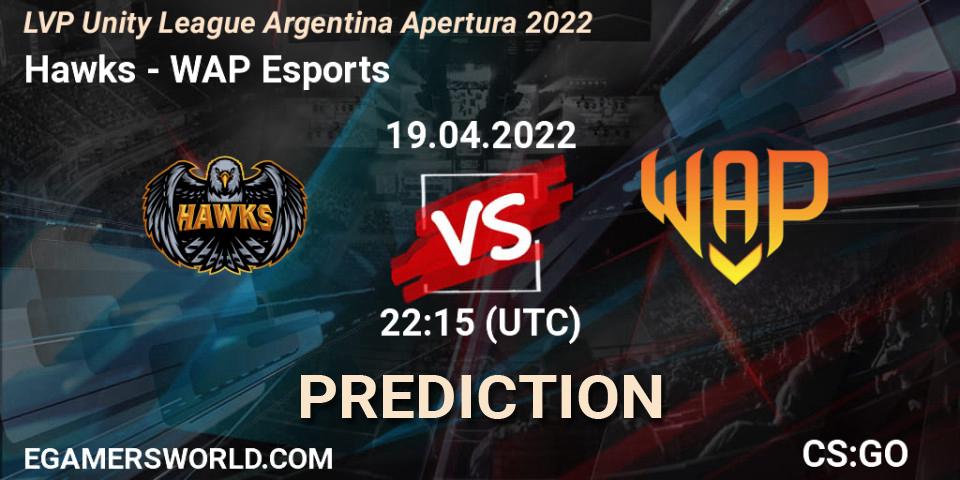 Prognose für das Spiel Hawks VS WAP Esports. 03.05.22. CS2 (CS:GO) - LVP Unity League Argentina Apertura 2022