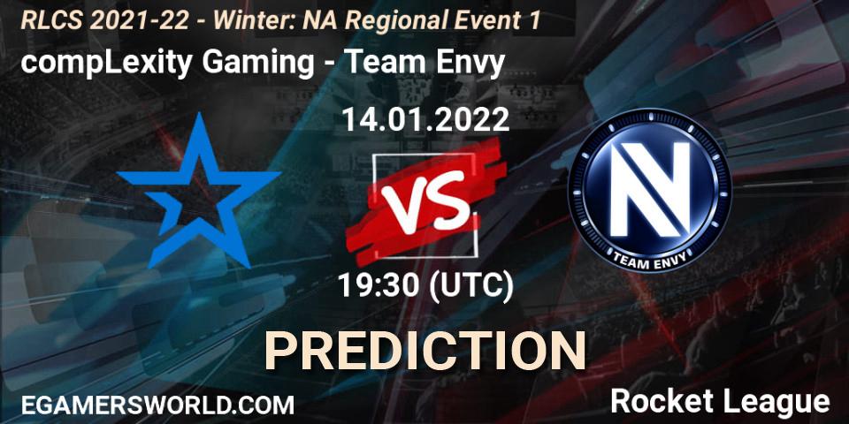 Prognose für das Spiel compLexity Gaming VS Team Envy. 14.01.22. Rocket League - RLCS 2021-22 - Winter: NA Regional Event 1