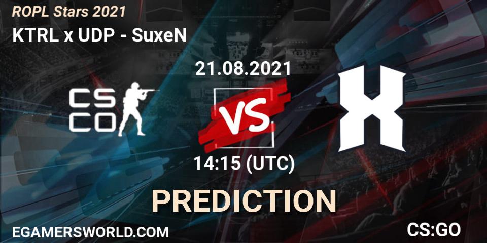 Prognose für das Spiel KTRL Knights VS SuxeN. 21.08.2021 at 15:30. Counter-Strike (CS2) - ROPL Stars 2021