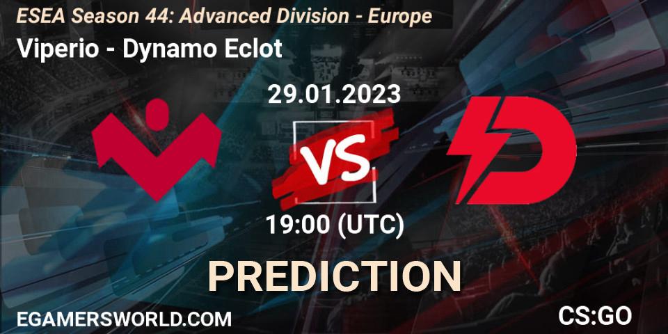 Prognose für das Spiel Viperio VS Dynamo Eclot. 29.01.23. CS2 (CS:GO) - ESEA Season 44: Advanced Division - Europe