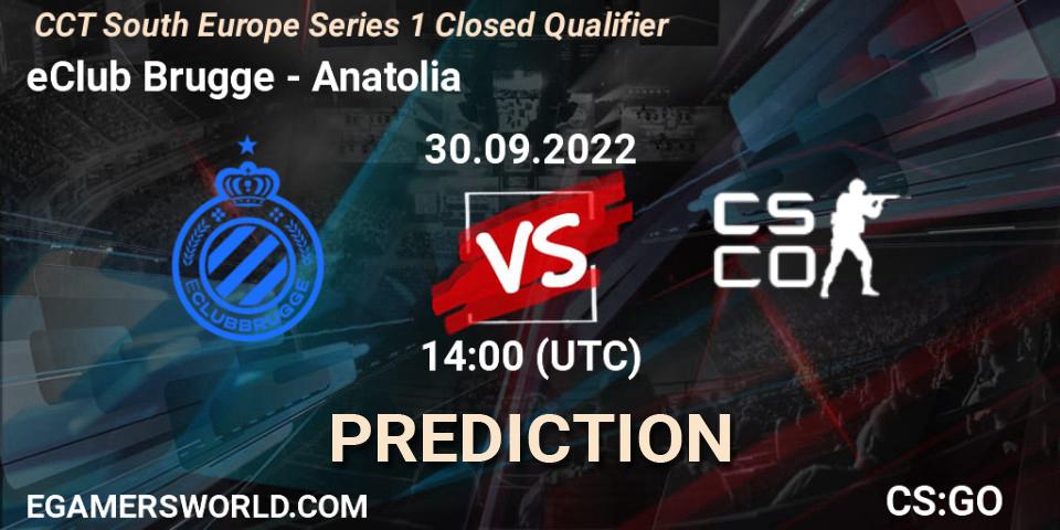 Prognose für das Spiel eClub Brugge VS TOA. 30.09.2022 at 14:00. Counter-Strike (CS2) - CCT South Europe Series 1 Closed Qualifier