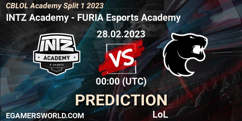 Prognose für das Spiel INTZ Academy VS FURIA Esports Academy. 28.02.23. LoL - CBLOL Academy Split 1 2023