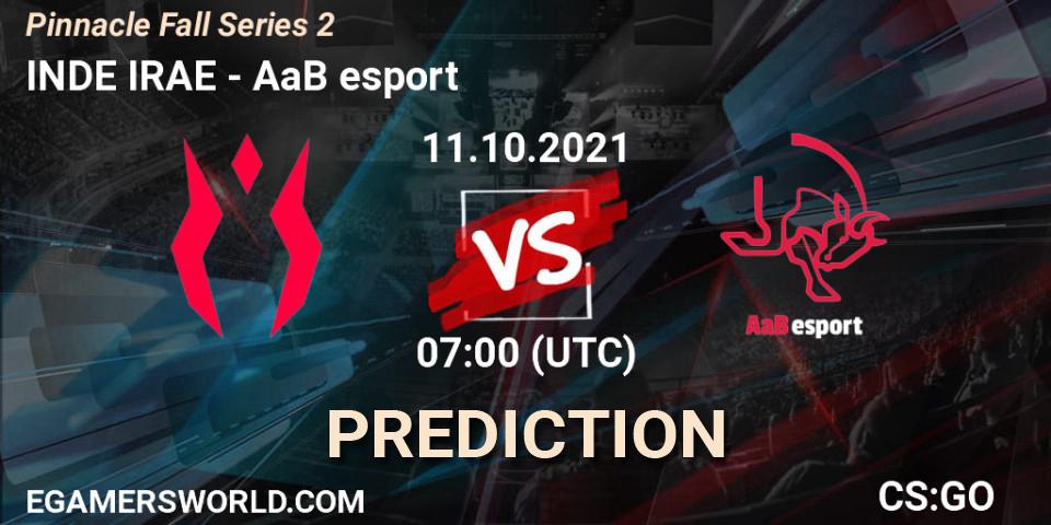 Prognose für das Spiel INDE IRAE VS AaB esport. 11.10.21. CS2 (CS:GO) - Pinnacle Fall Series #2