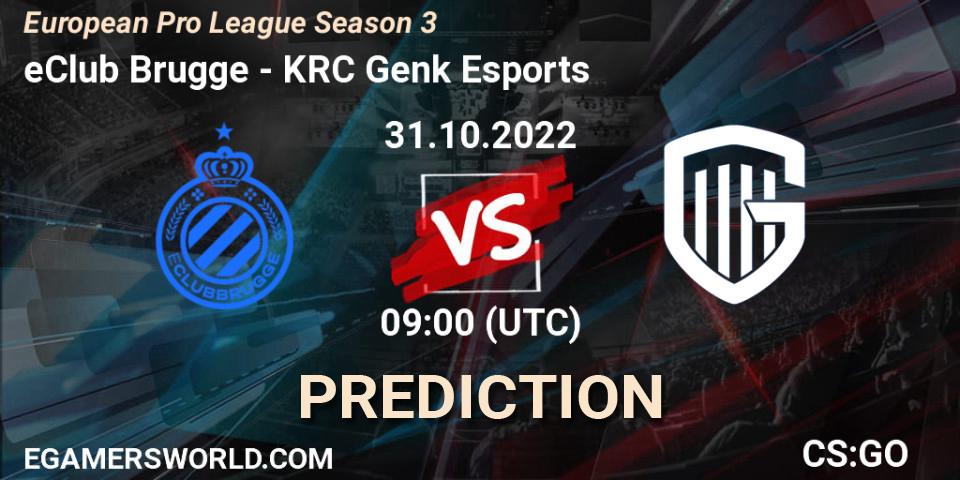 Prognose für das Spiel eClub Brugge VS KRC Genk Esports. 31.10.2022 at 09:00. Counter-Strike (CS2) - European Pro League Season 3